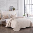thumbnail image 1 of JML Quilt Set King 3 Piece Coverlet, Microfiber Embossed Bedspread With 2 Shams,92"x104", 1 of 6