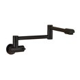 thumbnail image 1 of Pot Filler Double Joint Spout Folding Stretchable Swing Arm Wall Brass Kitchen Faucet Single Hole Two Handle Kitchen Sink Tap ,High Water Flow Rate, 1 of 6