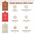 thumbnail image 4 of Automatic / Manual Drip Coffee Maker 300ml Detachable Water Constant Temperature Book Shaped 400W Pour Over Coffee Maker with Paper Filter / Brush / Spoon, 4 of 7