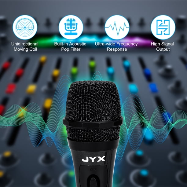 JYX Wired Dynamic Microphone, 9.8 ft Cord Handheld Microphone for