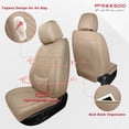 thumbnail image 2 of Car Seat Covers Full Set Faux Nappa Leather Seat Covers for Cars Breathable Front Seats with Lumbar Support and Rear Fit for Automotive Sedans SUVs Pickups, 2 of 9