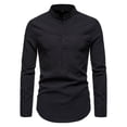 thumbnail image 2 of Awdenio Chemise d'Affaires Légère à Manches Longues Couleur Unie Décontractée à Boutons et Col Rabattu, 2 of 6