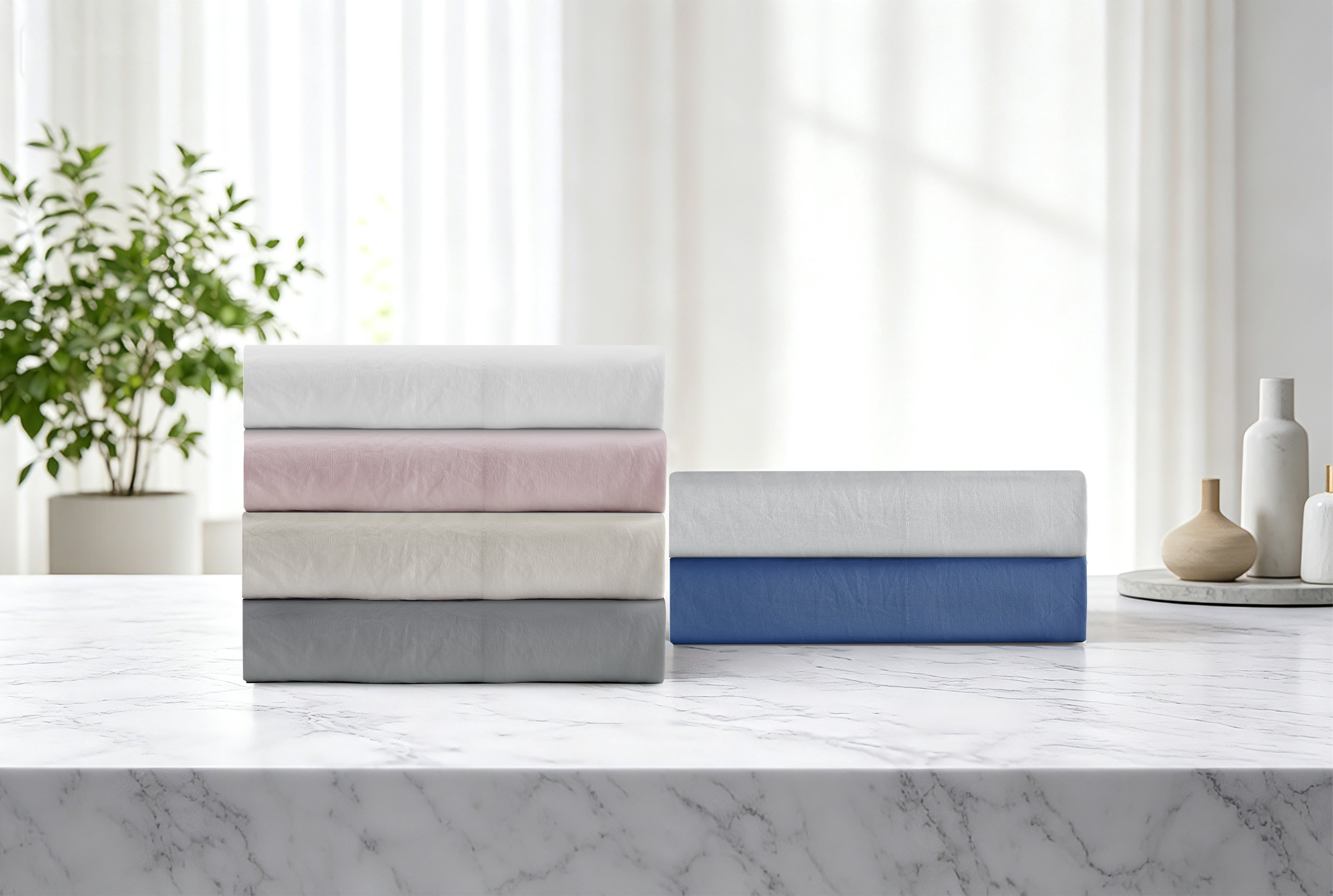 Mainstays Ensemble de draps en microfibre lavée ultra douce, Lit Simple (Twin XL), Rose poudré, 3 pièces.