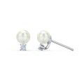 thumbnail image 1 of Freshwater Pearl with Birthstone Stud Earrings, 1 of 2