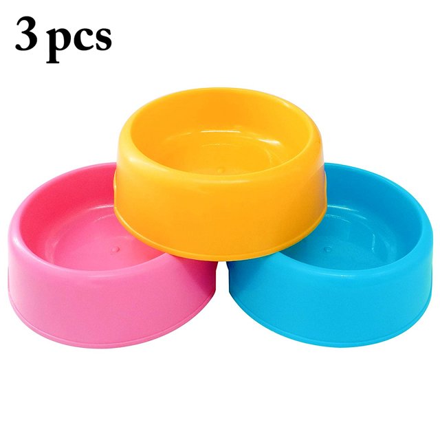 Dog Bowl Multi-purpose Plastic Round Shape Pet Bowl Pet Feeding Bowl