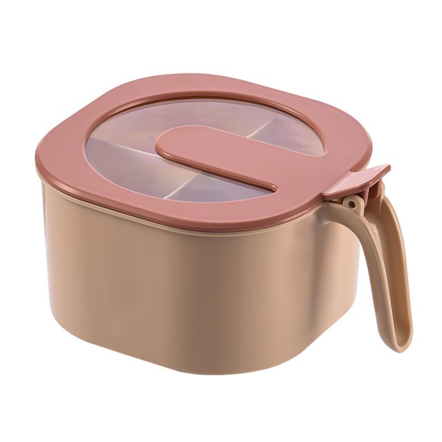 CAROOTU Seasoning Box Salt Jar Kitchen Seasoning Organizer Sugar Storage Box With Lid 4-Compartment Household