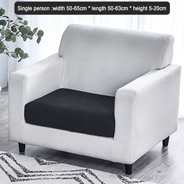 CAROOTU Solid Color Thicken Elastic Sofa Seat Cushion Cover Furniture Protector Corn