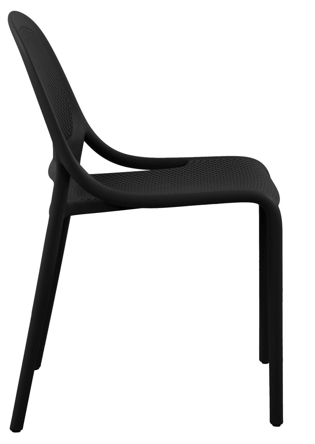 Chaise à dîner sans accoudoirs Summer noir (4 chaises/boîte)