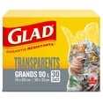 thumbnail image 3 of Glad Clear Garbage Bags - Large 90 Litres -, 3 of 6