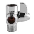 thumbnail image 4 of 3way Laiton Chrome Diverter G1/2" T Forme Adaptateur Valve pour Bras de Douche Monté, 4 of 14