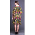 thumbnail image 3 of Bimba Kaftan de Plage à Fleurs, Paréo de Bikini, Robe Midi pour Femme, Caftan Court - TG-3X, Gris, 3 of 5