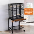 thumbnail image 4 of BeesClover Large Bird Cage, 160cm H Birdcage with Detachable Storage Shelf for Parakeets Parrots Conures Lovebird Cockatie, 4 of 7