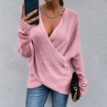 thumbnail image 1 of RKSTN Sweaters for Women Fashion Solid Color Long Sleeve Pullove V-Neck Shirt Sweater Tops Fall Sweaters, 1 of 9