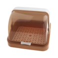 thumbnail image 1 of Siruishop Bottle Drying Rack Dustproof Drain Tray Storage Box for Bowl Chopsticks Dish Khaki, 1 of 8