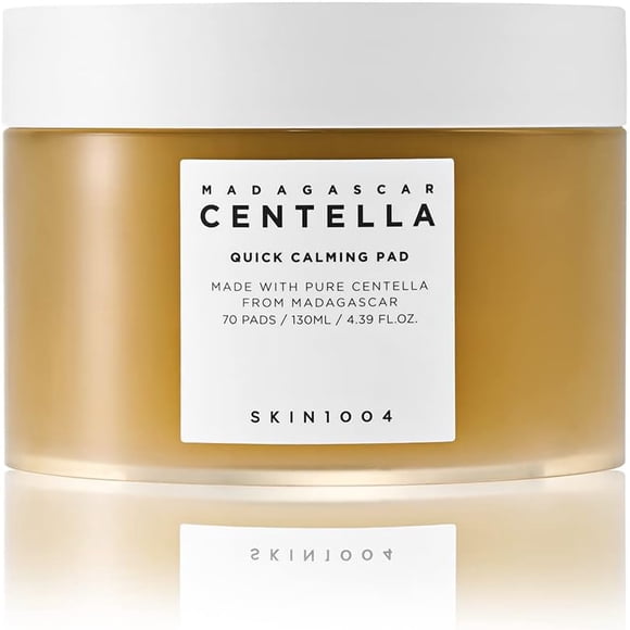 SKIN1004, Madagascar Centella Quick Calming Pad, Quick Calming Effect Soothing for Sensitive Skin, 70 Pads each, 130ml