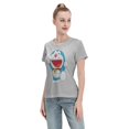 thumbnail image 4 of T-Shirt Basique à Manches Courtes pour Femmes Doraemon, 4 of 6