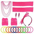 thumbnail image 1 of Party Costume Set Assorted 80's Neon Theme Party Costume Accessories for Women, 1 of 6