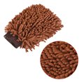 thumbnail image 4 of Unique Bargains Large Double-Side Microfiber Soft Chenille Dusting Wash Mitten Brown, 4 of 5