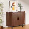 thumbnail image 3 of MARNUR Sideboard Buffet Cabinet 40" Storage Cabinet with 2 Sliding Tambour Doors, Adjustable Shelves for Kitchen, Living Room, Hallway, Entryway, 3 of 13
