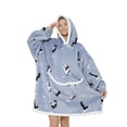 thumbnail image 3 of Faithtur Universal Warm Hooded Sweater Fashion Printing Mink Wool Home Clothes, 3 of 7