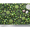 thumbnail image 2 of Soimoi Moss Georgette Fabric Pear,Lemon & Watermelon Fruits Fabric Prints by Yard 42 Inch Wide, 2 of 3