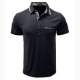 thumbnail image 1 of HKEJIAOI Chemise Blouse Homme Décontractée Mode Manches Courtes à Carreaux Col Rabattu à Boutons, 1 of 6