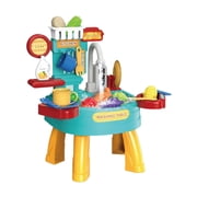 MVRLSH Clearance! Children's Toys Play Kitchen | Running Water Cutlery Washbasin Toys Dishwasher Multi Function Play Kitchen Toys Children's Birthday Toy Accessories