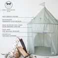 thumbnail image 4 of 3 Sprouts Kids Play Tent Playhouse Castle with Recycled Fabric for Indoor and Outdoor Games in Green, 4 of 10