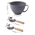 thumbnail image 2 of Food Large Capacity Bowl for Mixing and Baking with Minimalist Pointed PP Tableware Set Including Fork and Spoon, 2 of 6