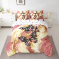 thumbnail image 2 of Red Marble Bed in a Bag Queen Comforter Set 7 Piece Black Butterfly Bedding Sets,Beige Marbling Sheet Set Abstract Ombre Ink Fluid Art Bed Set,Rustic Animal Dreamy Butterflies Room Decor, 2 of 5