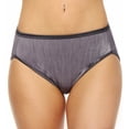 thumbnail image 3 of Vanity Fair Womens Body Shine Illumination Hi Cut Panty, 7, STEELE VIOLET, 3 of 4