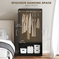 thumbnail image 4 of HOMCOM Modern Armoire Wardrobe Closet, 2 Door Wardrobe Cabinet, Black, 4 of 10