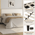 thumbnail image 4 of FullFurnique Upholstered Platform Bed Frame with Wooden Slat Support, King, Beige, 4 of 9