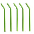thumbnail image 3 of Reusable Glass Straws  5Pcs Bent Glass Drinking Straws for Smoothies  Milkshakes  Juice  Blue, 3 of 6