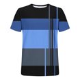 thumbnail image 4 of Weiqiqre T-Shirts pour Homme T-Shirt à Manches Courtes à Blocs de Couleur Col Ras du Cou Chandail Décontracté Basique, 4 of 4