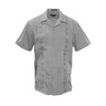 thumbnail image 1 of Gravity Threads Chemise d'Été Guayabera pour Homme - Gris Pâle - 4X-très Grand, 1 of 2