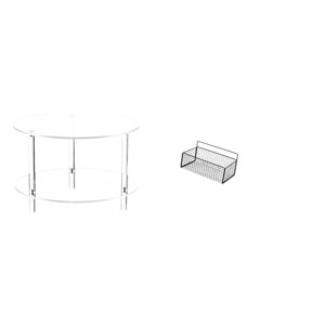 Tnarru Acrylique Compact Table de chevet pour salon côté lit Easy Assemblage End Table Meubles de maison Salle de bains Drink