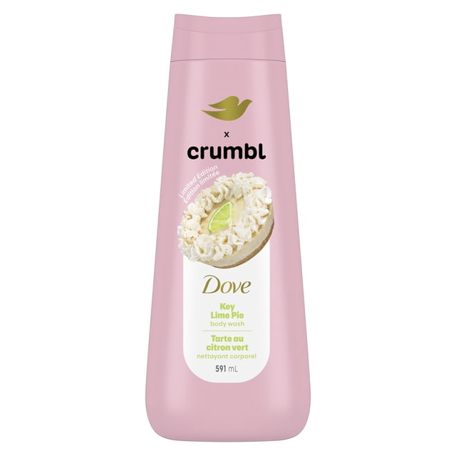 Dove Crumbl Nettoyant Corporel Liquide Hydratant Tarte au Citron Vert, 591 ml | Édition Limitée
