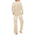 thumbnail image 4 of Rbaofujie Ladies Nightgowns Ladies' Gradient Printed Casual Top Pants Pajama Set Plus Size Robe, 4 of 6