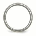 thumbnail image 2 of Titanium 14k Gold Inlay 8mm Ridged Edge Ring Man Wedding Precious Metal   For Dad Mens  For Him, 2 of 10