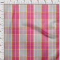 thumbnail image 3 of oneOone Silk Tabby Dark Pink Fabric Madras Check Craft Projects Decor Fabric Printed By The Yard 42 Inch Wide, 3 of 4
