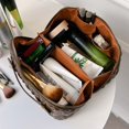 thumbnail image 2 of PU Cosmetic Bag Lightweight Makeup Box Portable for Holiday Gifts (Green), 2 of 9