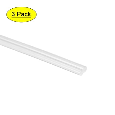 Unique Bargains 3pcs 3/16-inch Plastic Welding Rods PP Welder Rod for Hot Air Gun 3.3ft Clear