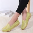 thumbnail image 2 of Dakaela Mocassins pour Femmes à Enfiler, Décontractés, Conduite, Travail, Plats, Bout Rond, Chaussures de Marche, Vert 7,5, 2 of 6