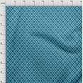thumbnail image 4 of oneOone Rayon Teal Blue Fabric Abstract Fabric For Sewing Printed Craft Fabric By The Yard 56 Inch Wide, 4 of 4