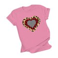 thumbnail image 1 of Hauts d'Été pour Femmes 2023 Femmes Décontracté Imprimé Manches Courtes Col Rond T-Shirt Ample Blouse Hauts, 1 of 3