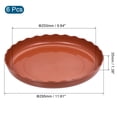 thumbnail image 2 of Unique Bargains 12' Plastic Wave Round Plant Pot Saucer Flower Drip Tray, Red 6 Pack, 2 of 5