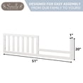 thumbnail image 2 of Sorelle Furniture Wood Toddler Crib Conversion Rail in Brushed Ivory, 2 of 5