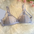 thumbnail image 2 of Timegard Bras for Women Lace Mesh Wireless Adjustable Strap V-Neck Summer Comfort See Through Bralettes, 2 of 3