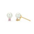 thumbnail image 1 of Freshwater Pearl with Birthstone Stud Earrings, 1 of 2